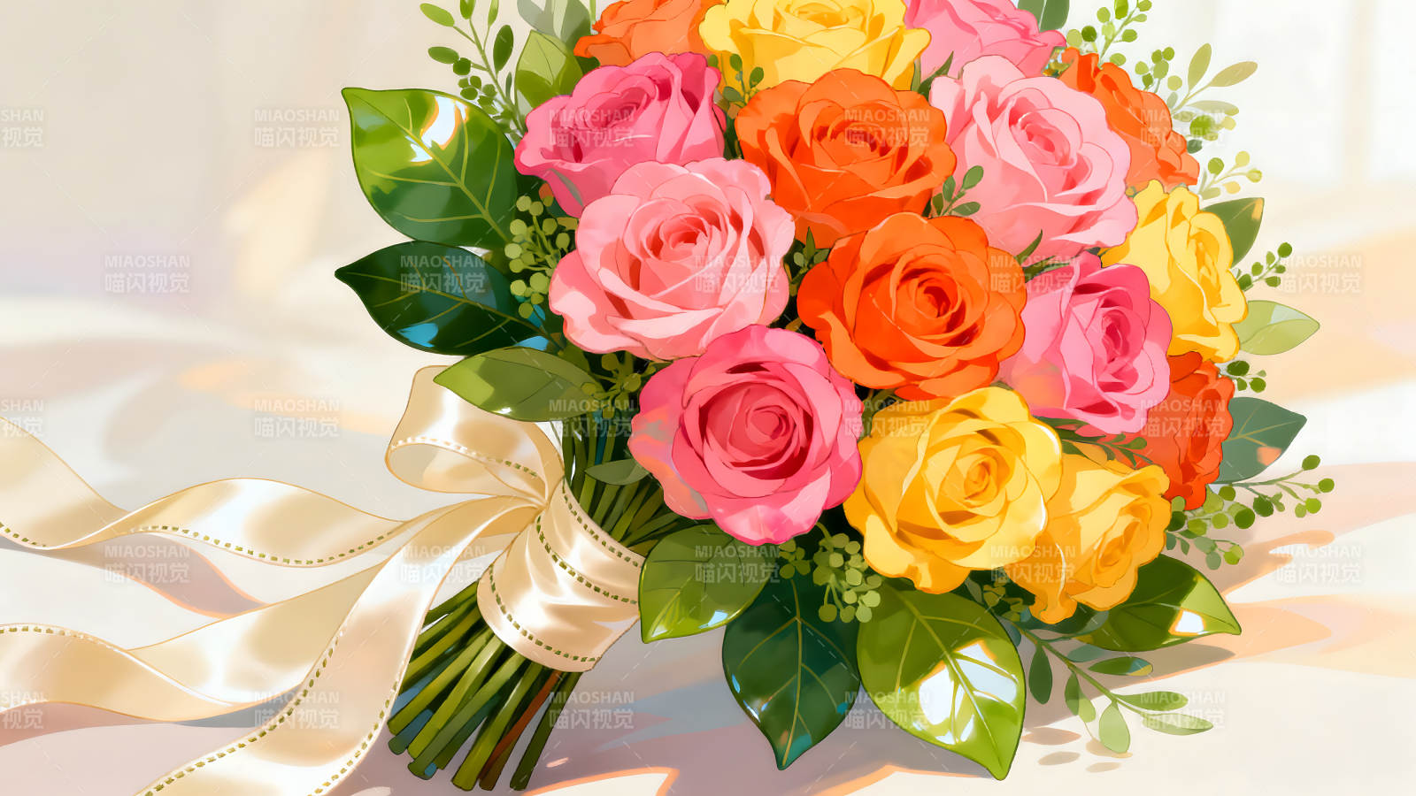美丽鲜花束装饰图片