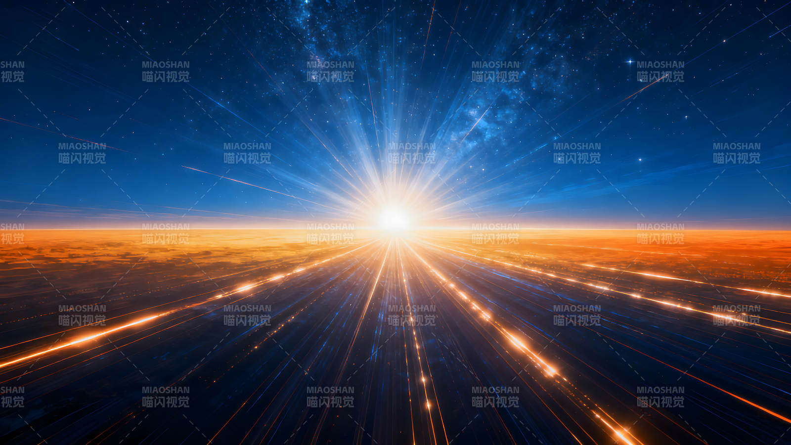 宇宙光芒穿越星空图片