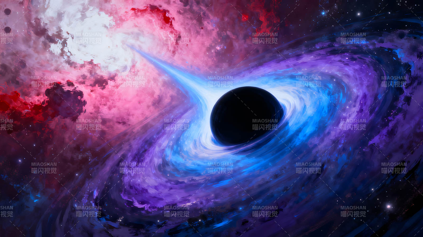 黑洞吞噬星云宇宙奇观图片