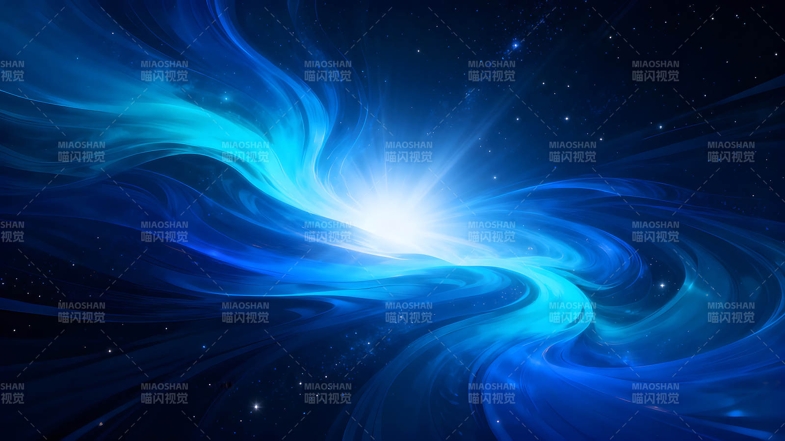 宇宙星云绚丽蓝光背景图片