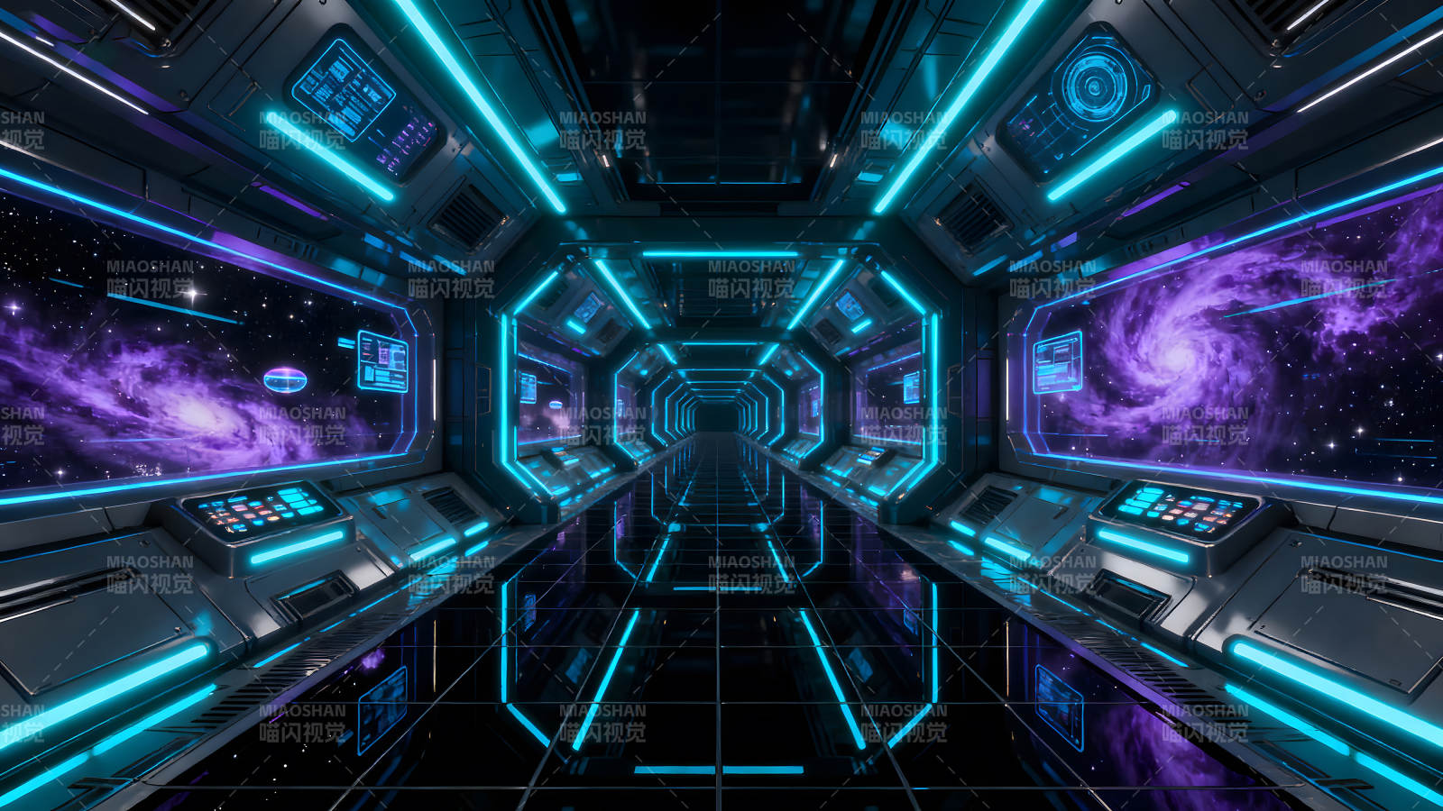宇宙飞船内部景象图片