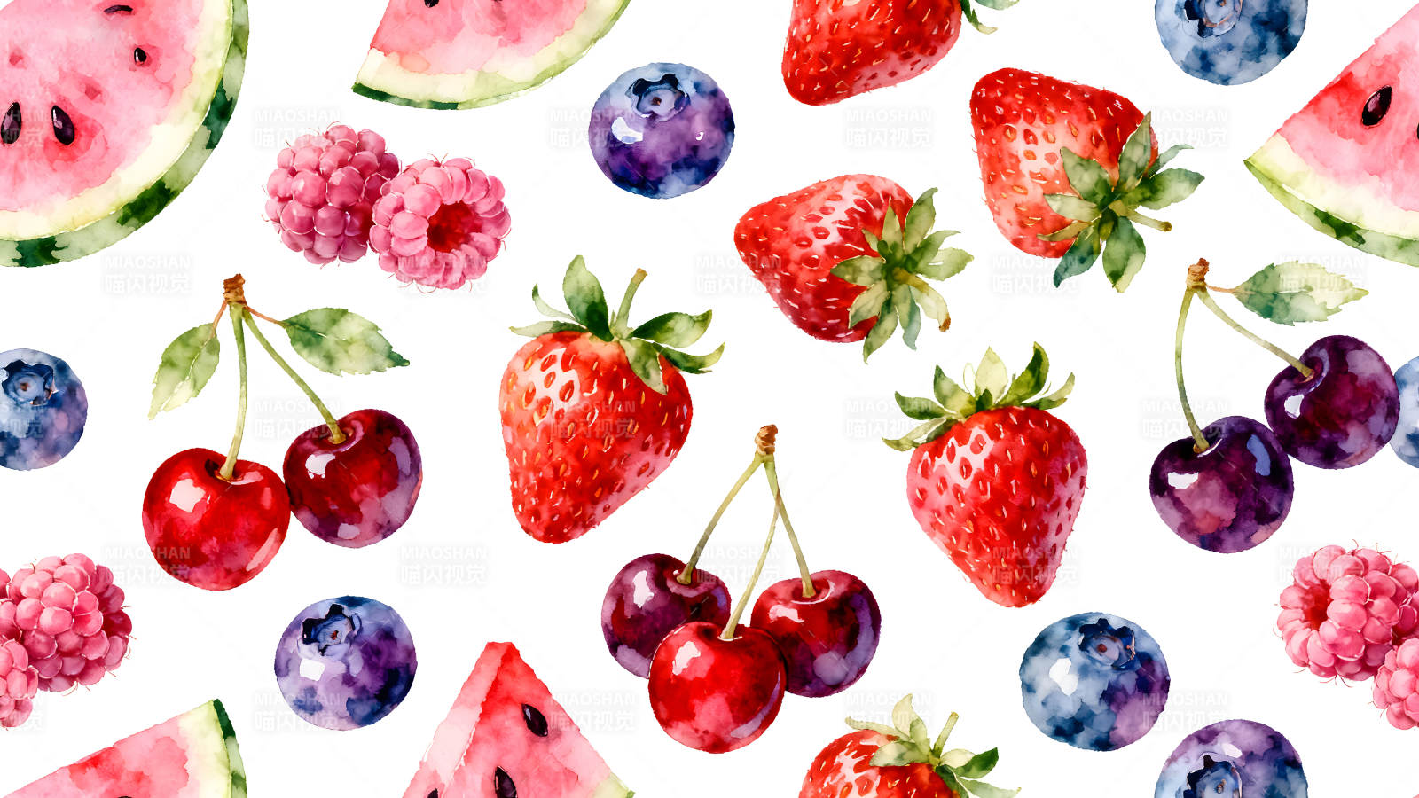 水果水彩画图案清新甜蜜图片