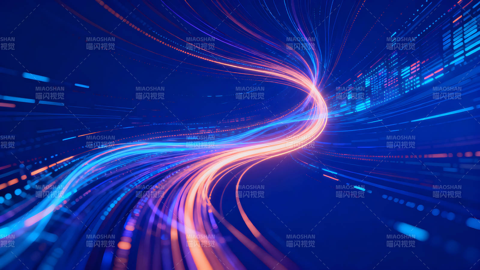 光线流动的科技感背景图片