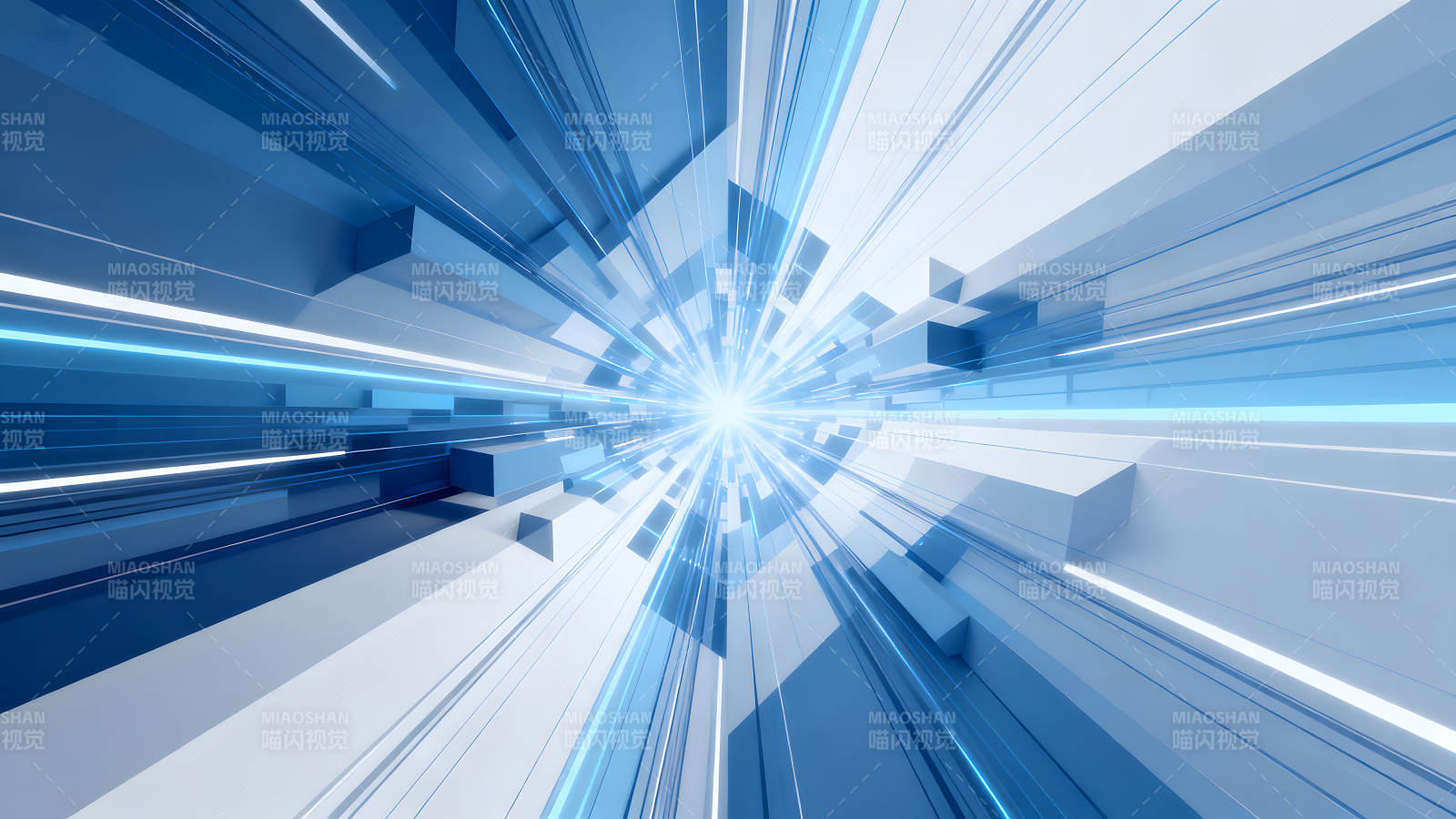 蓝色科技线条抽象爆发图片