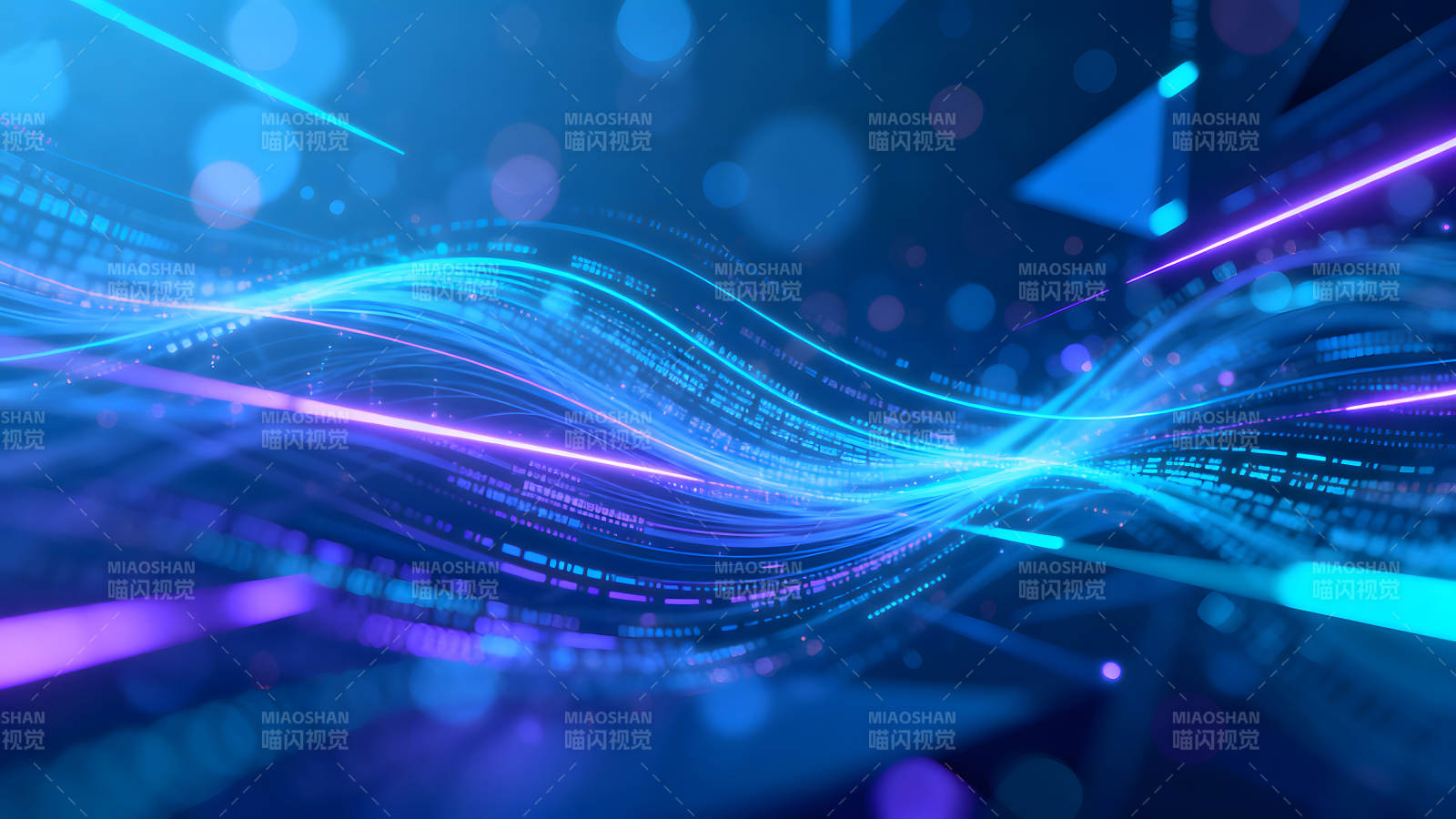 抽象科技感蓝色背景光影图片