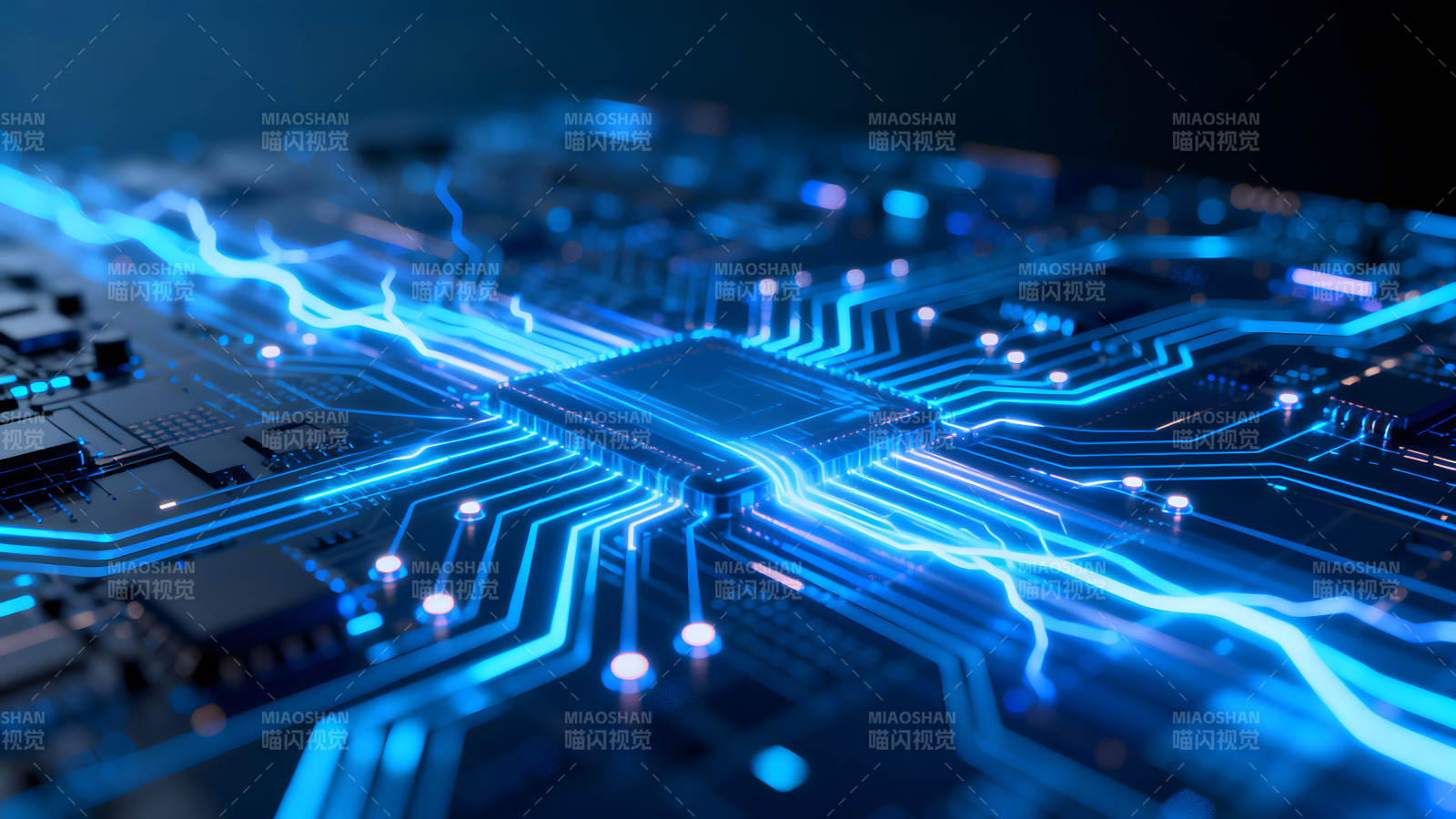 电子芯片电路板图景数字科技图片