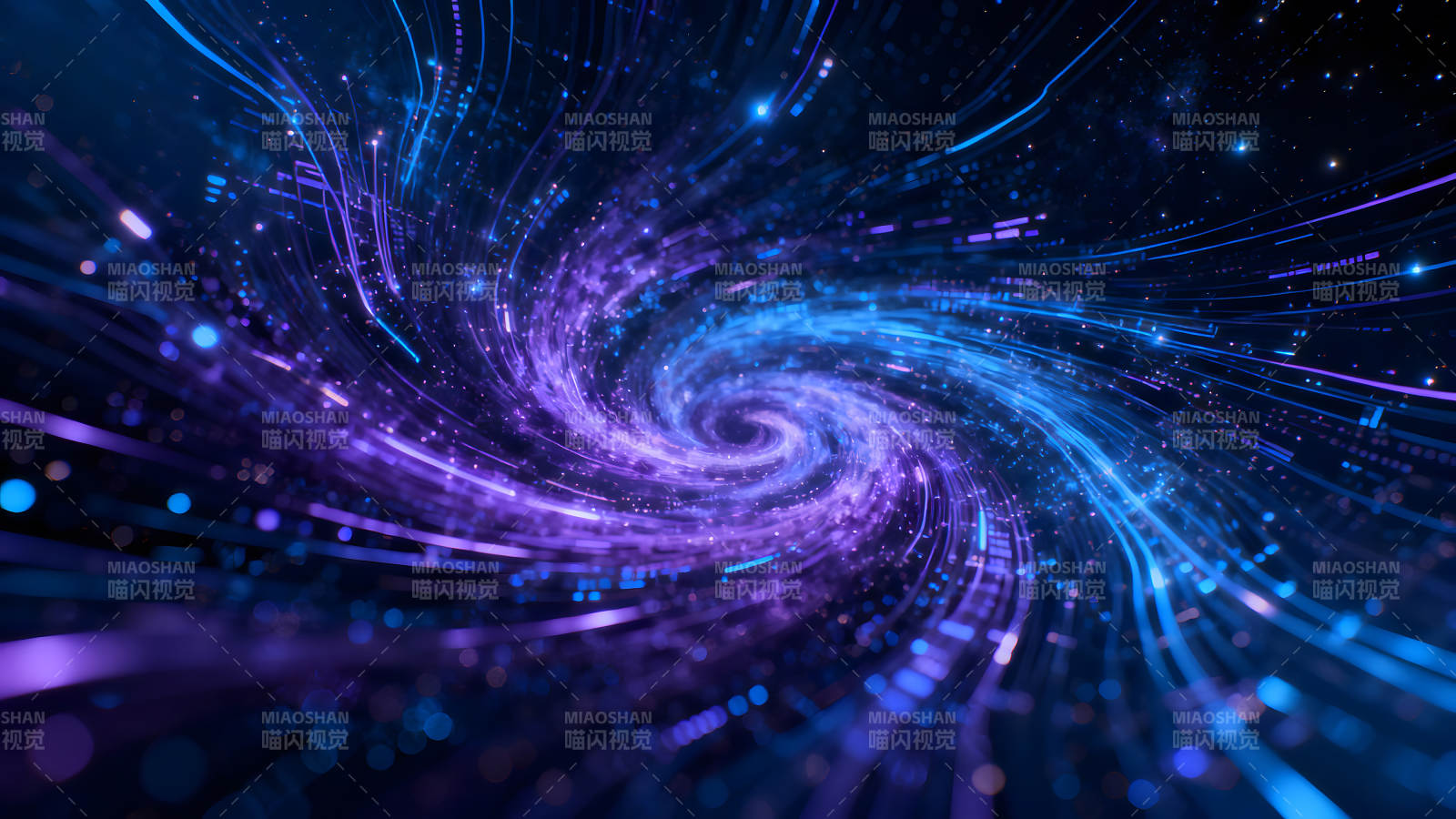 抽象宇宙漩涡蓝色科技感图片