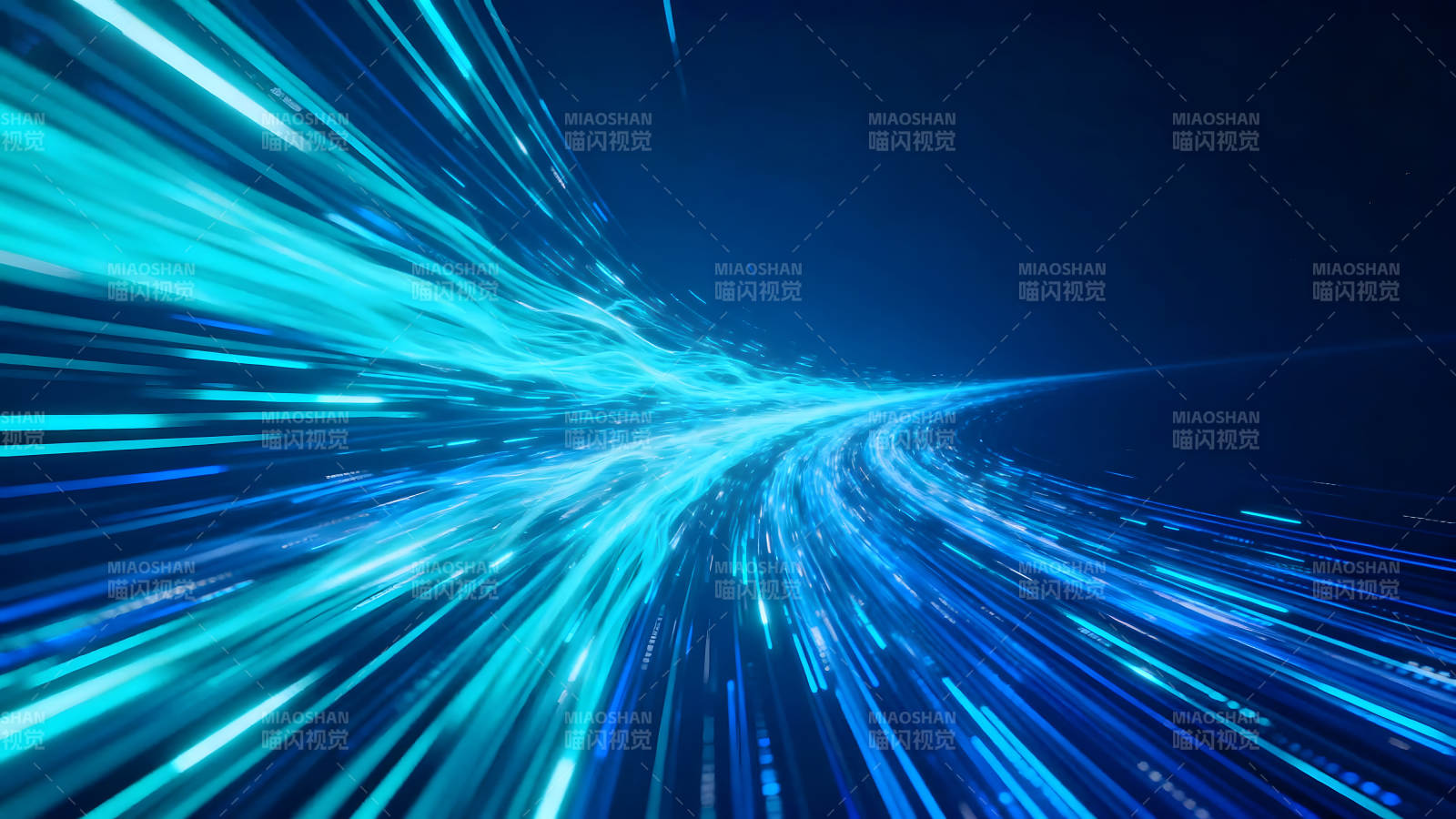 蓝色光线组成的科技感图景图片