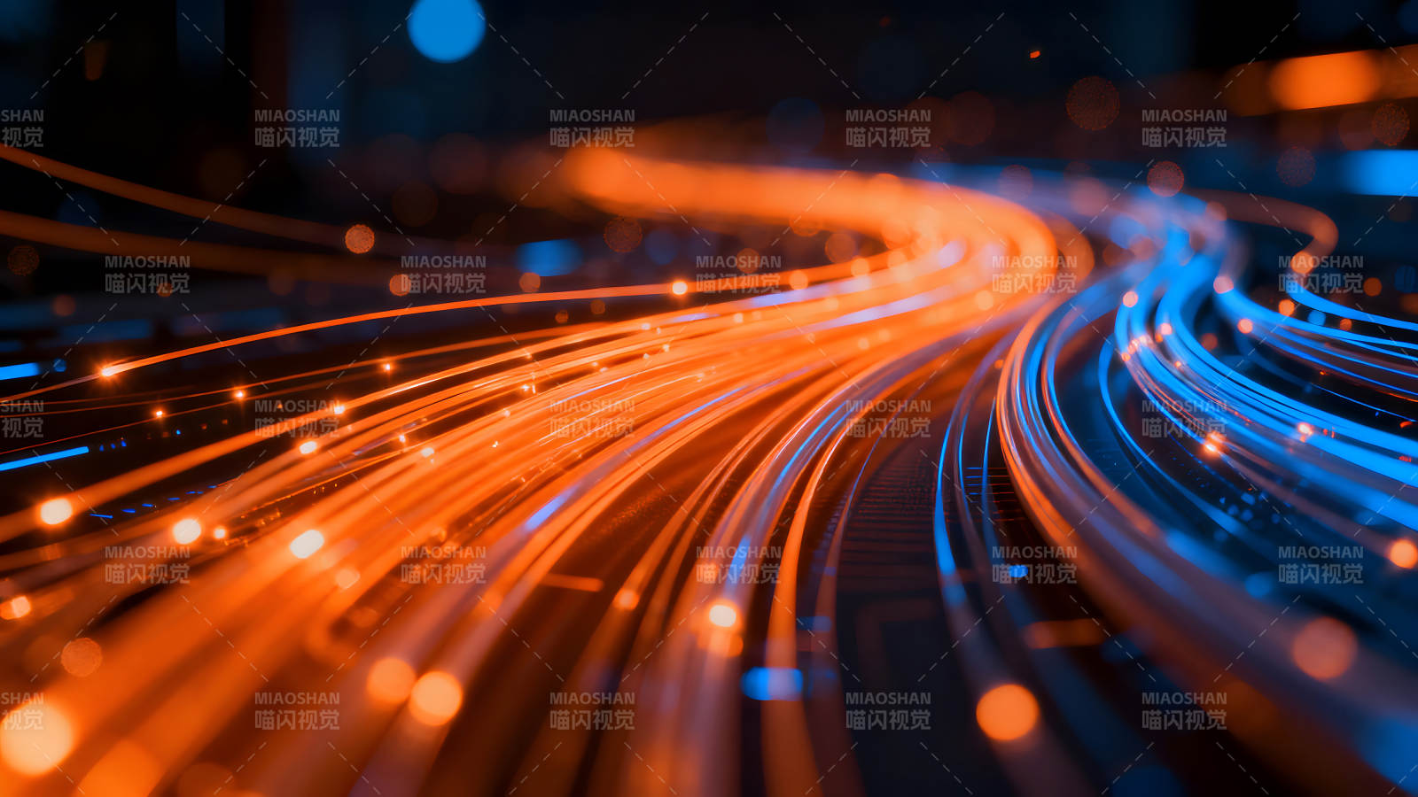 光纤网络流动抽象图片