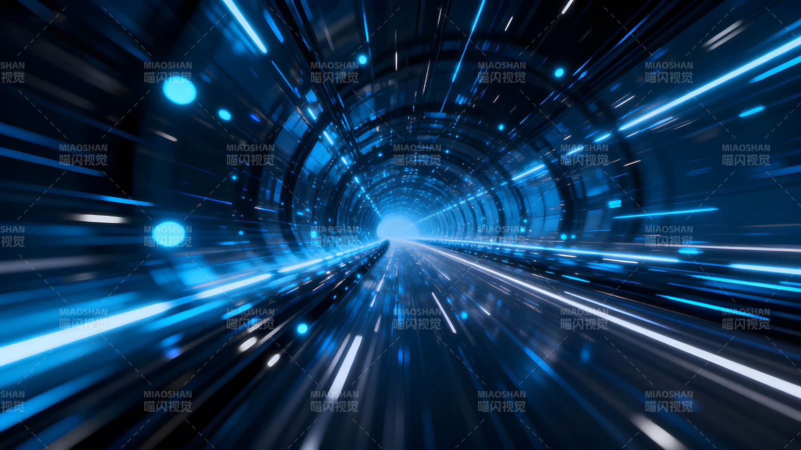 未来科技隧道光影效果图片