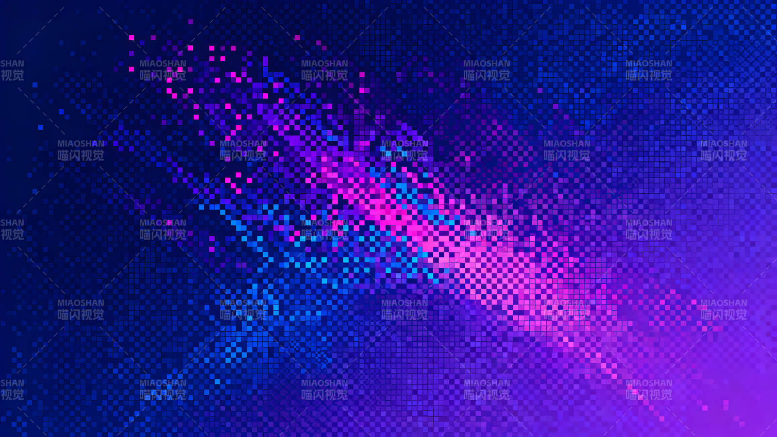 像素化抽象蓝色紫色渐变图片