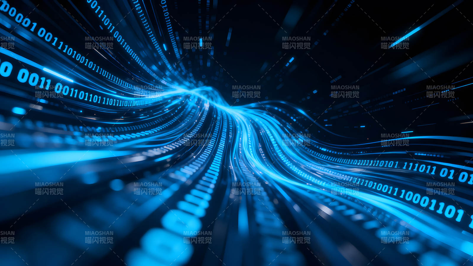 数字流动的科技世界展现数据传输图片