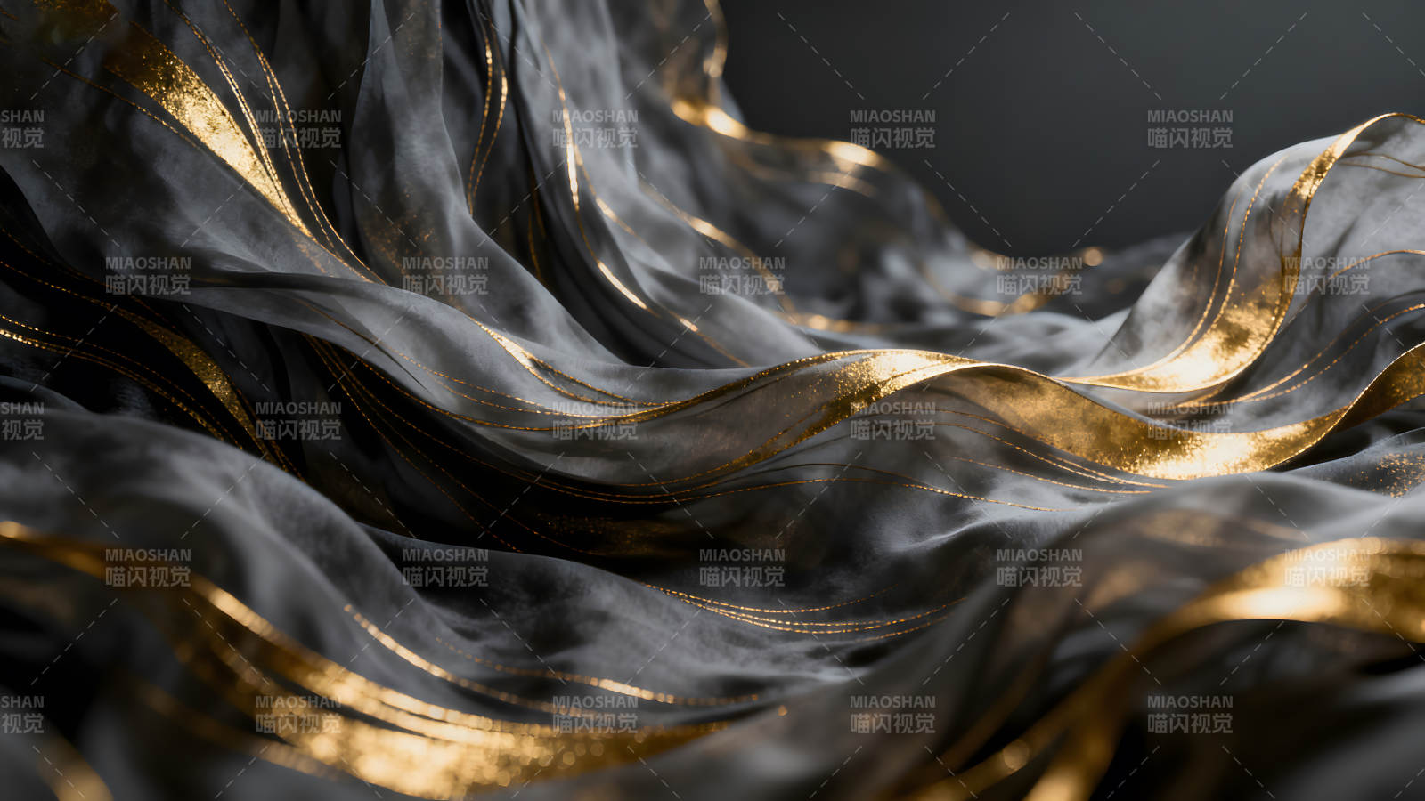 金箔丝绸的优雅展现图片