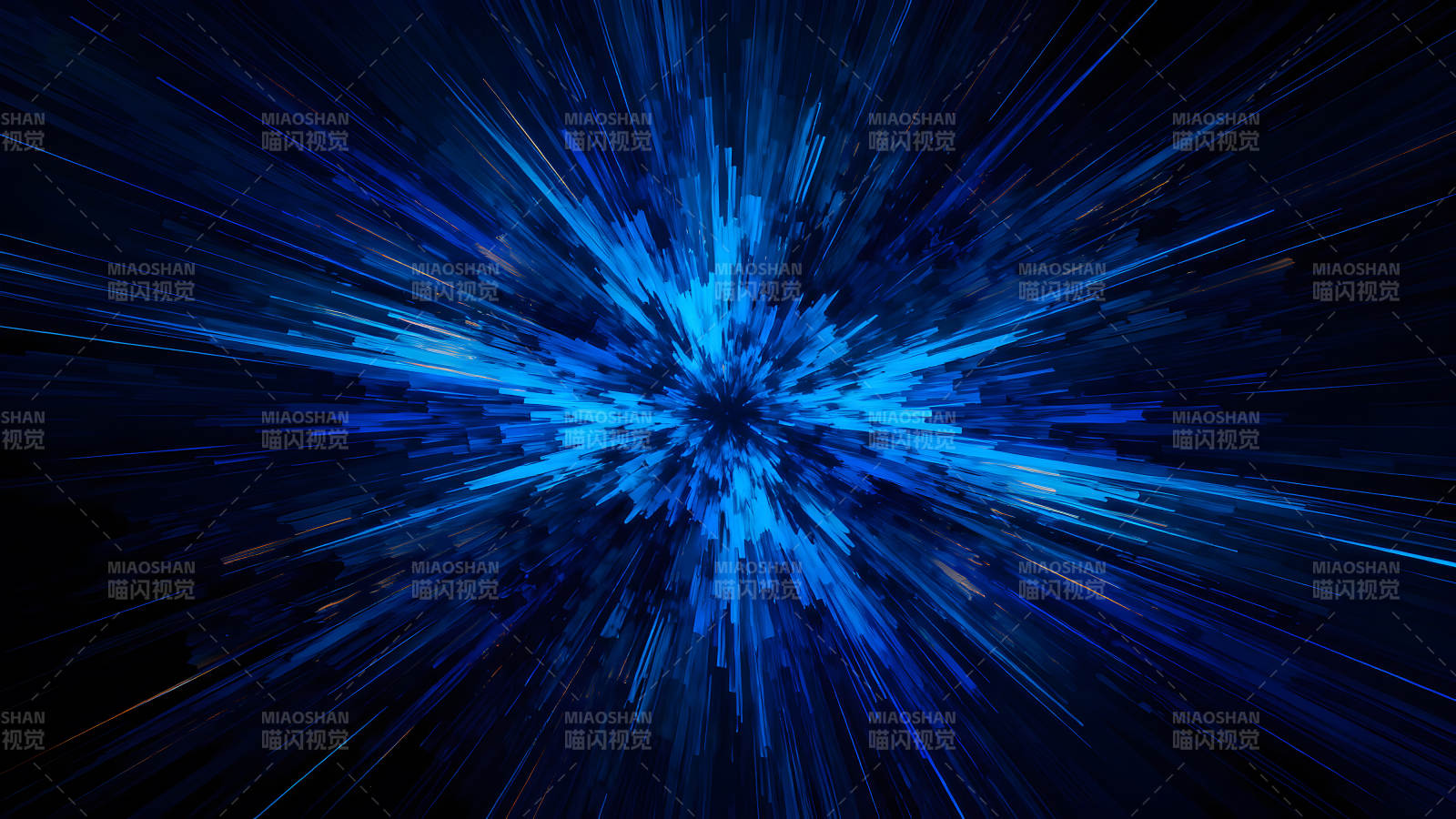 蓝色能量爆发抽象图片