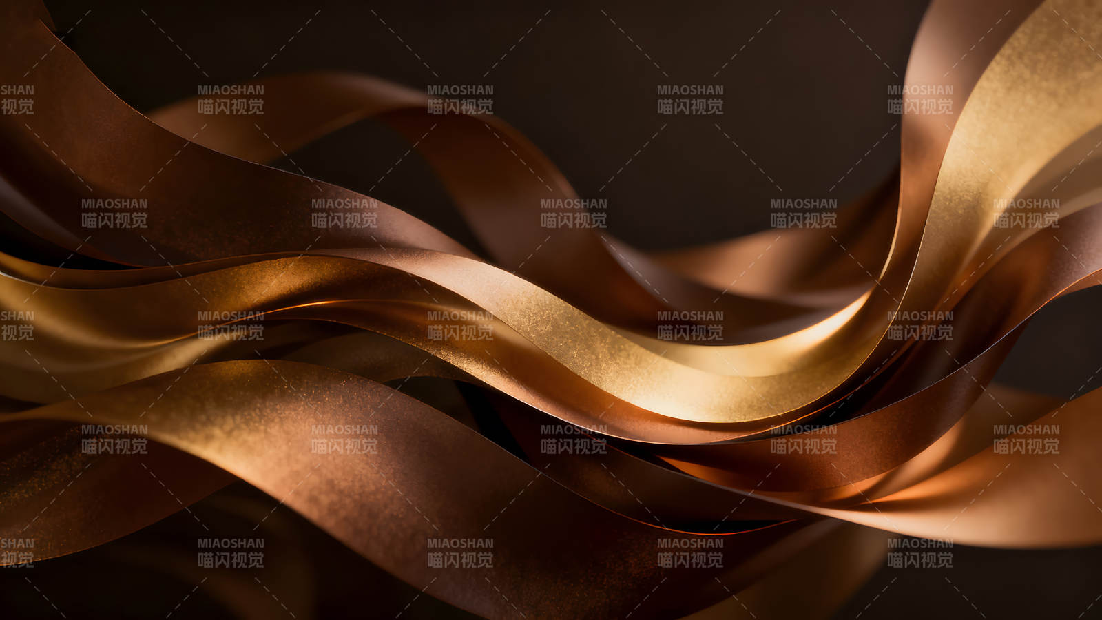 金属质感丝带抽象图片