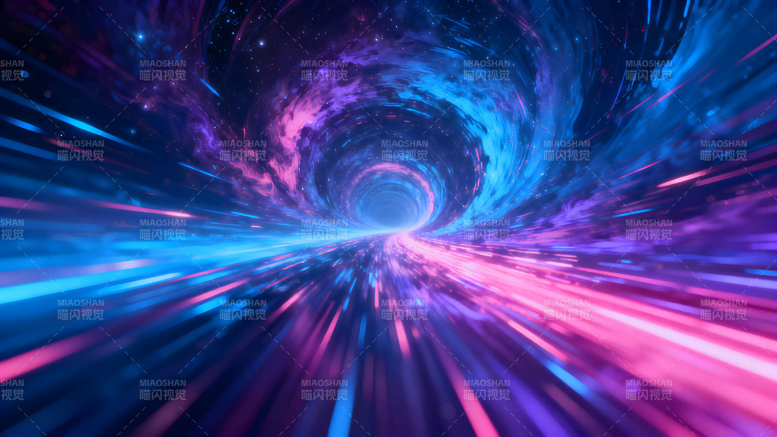 星际穿越隧道视觉冲击绚丽梦幻图片