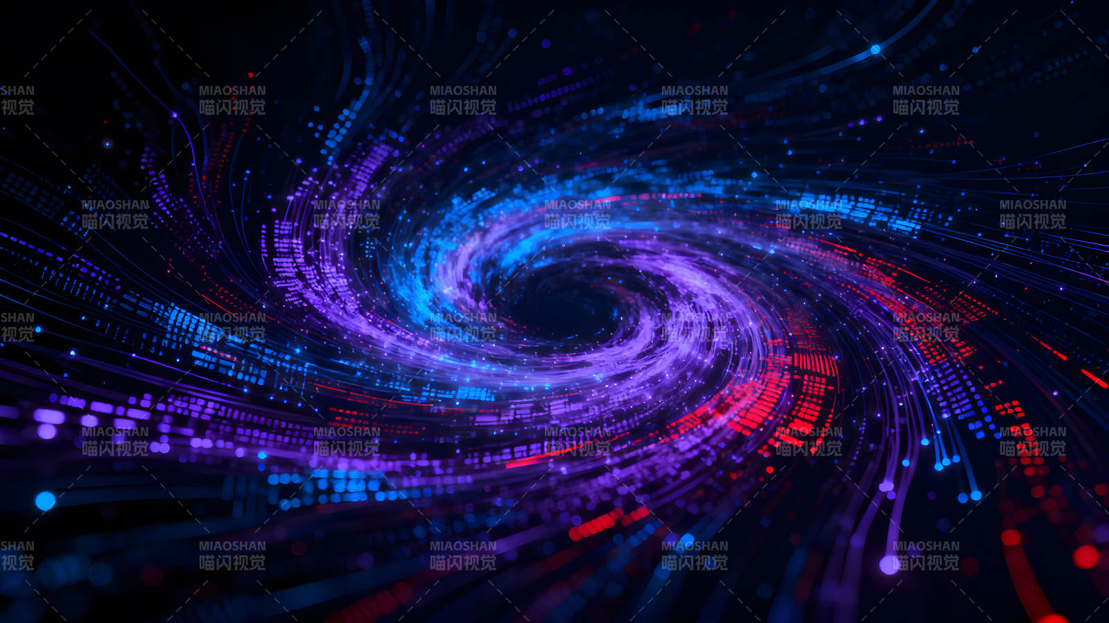 抽象漩涡绚丽光影数据流动图片