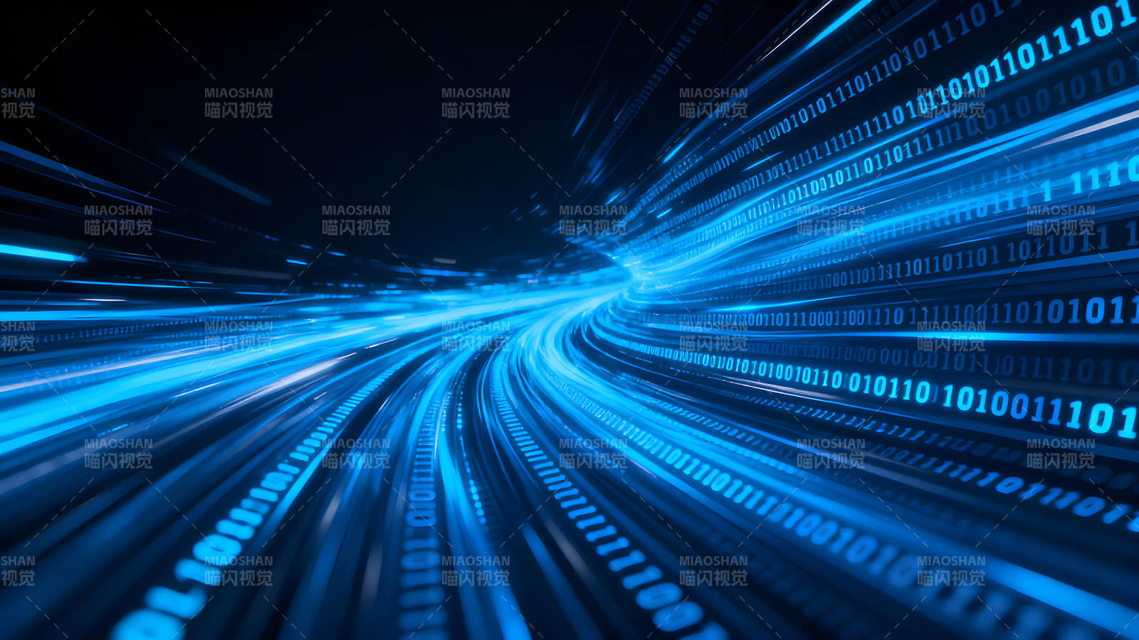 数据流光隧道蓝光数字科技图片