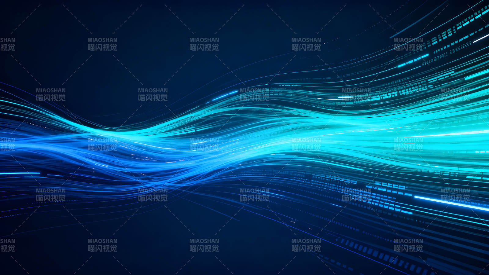 蓝色科技抽象线条流动图片