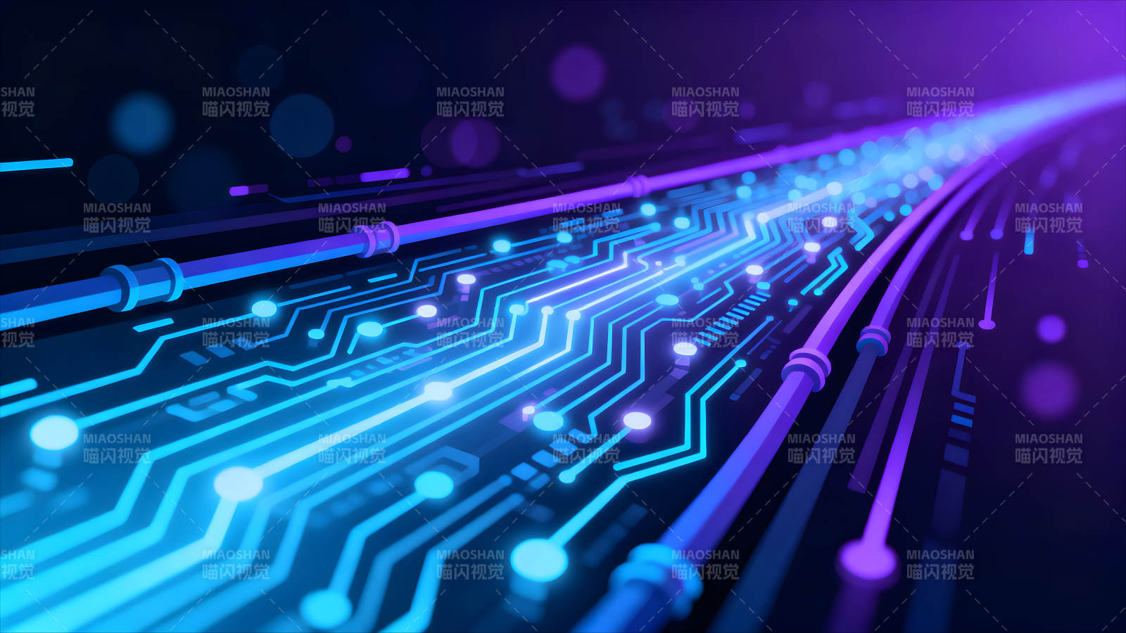 科技感电路图抽象视觉设计图片