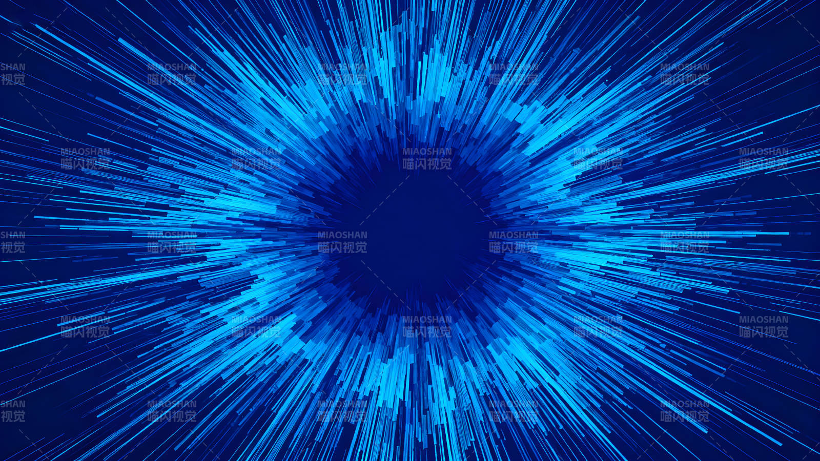 蓝色光束发射抽象图案图片