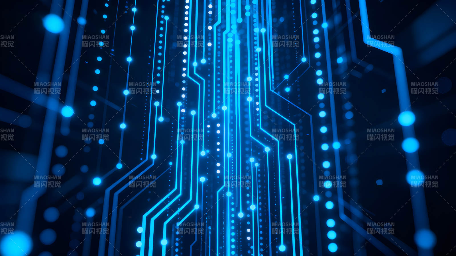 电路板的蓝色光线数字科技图片