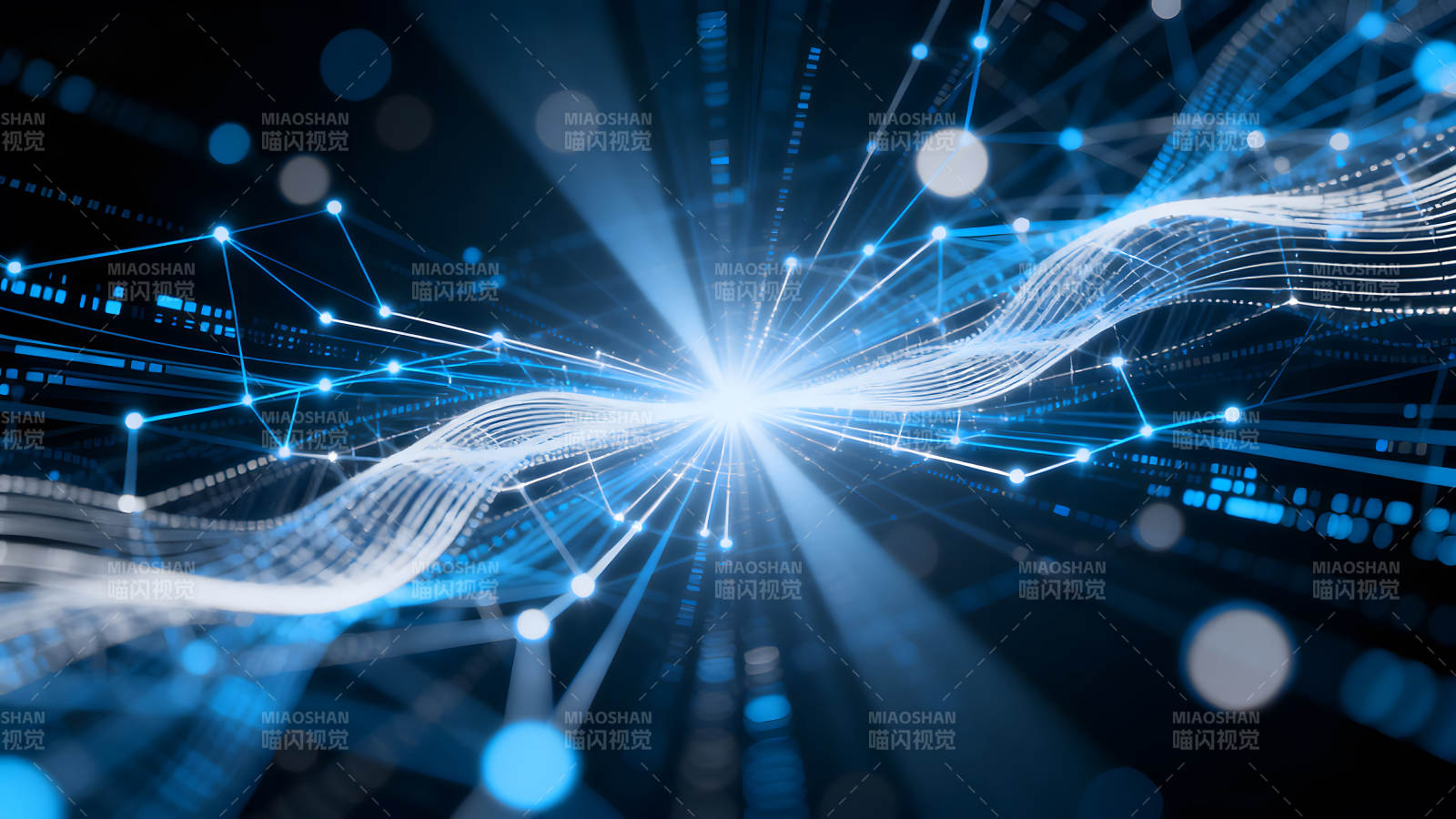 科技感数据网络连接图图片