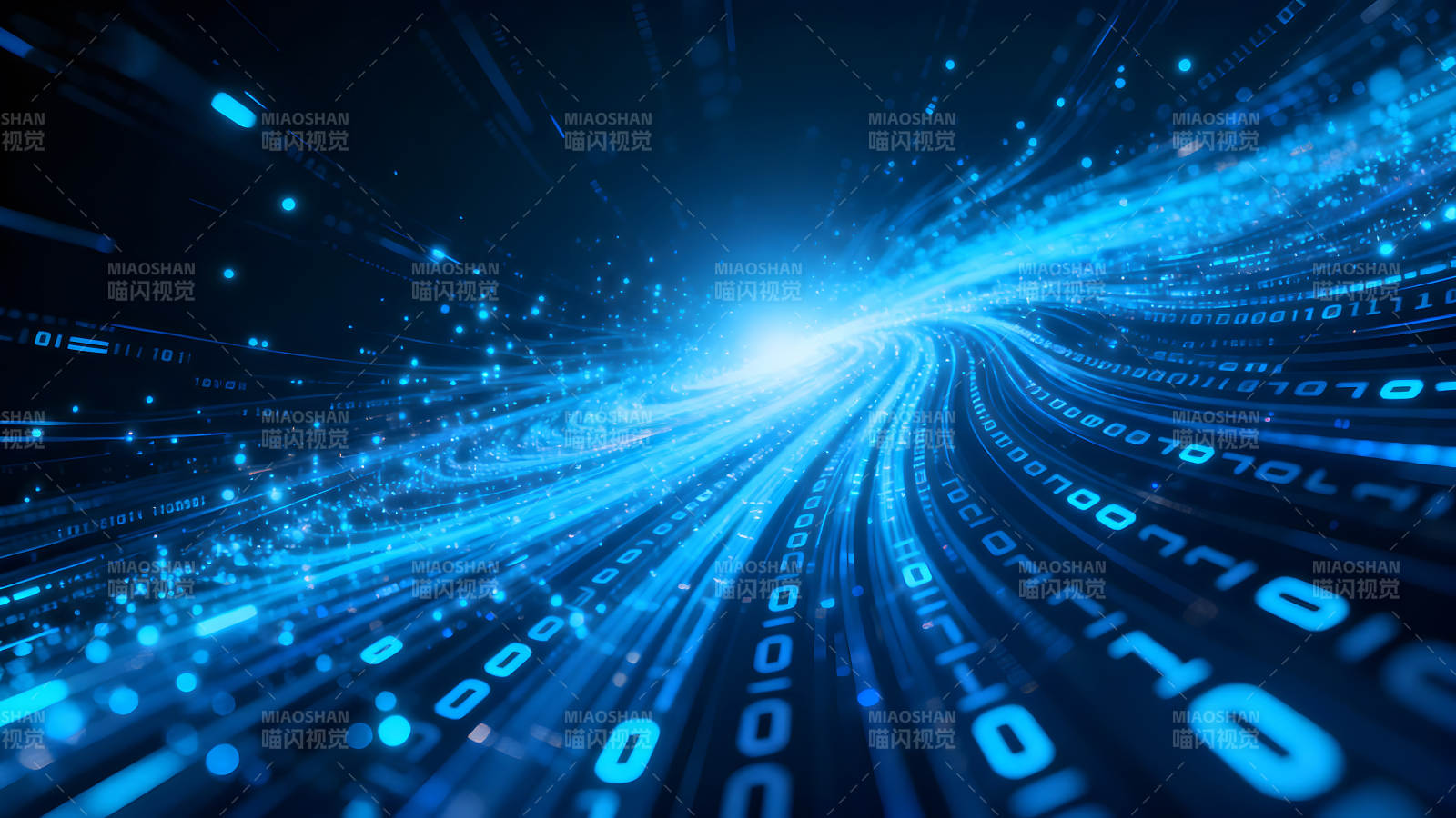 数据传输的视觉效果科技感十足图片