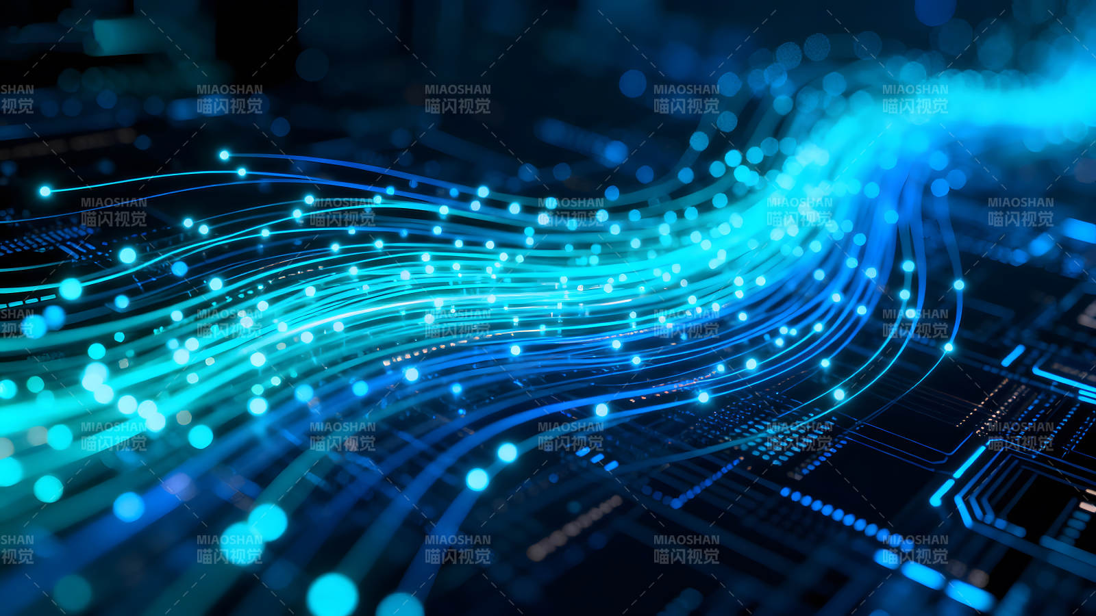 蓝光科技脉络图数据传输视觉图片