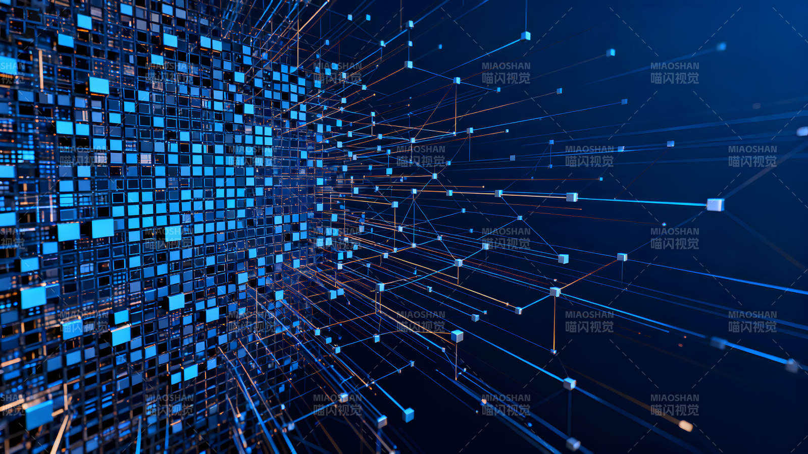 数据网络连接抽象艺术图片