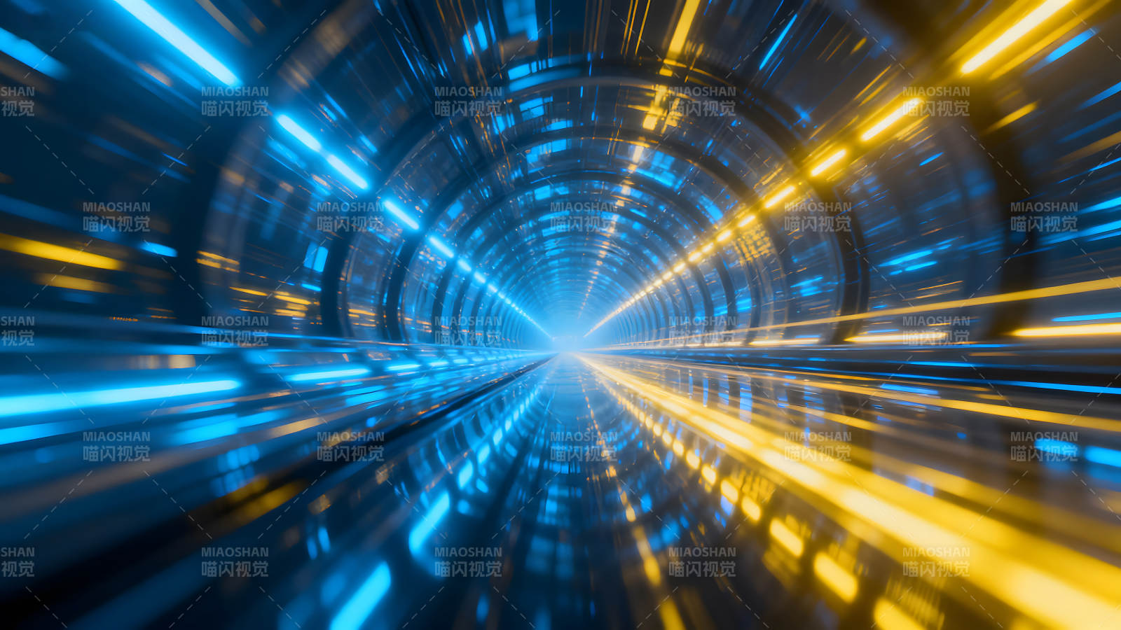 科技感隧道光影流线美轮美奂图片