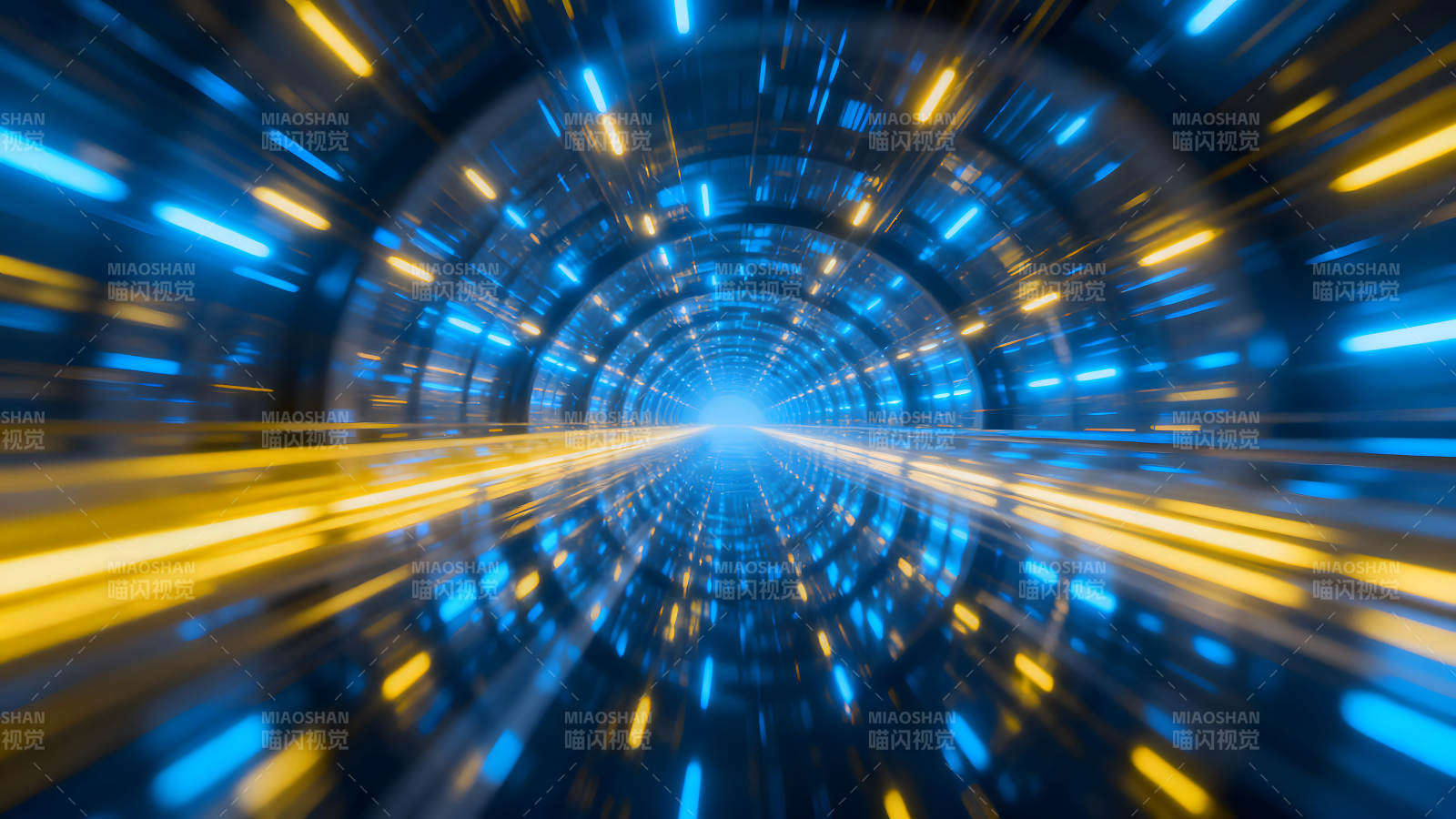 未来隧道光线穿梭科技感十足图片