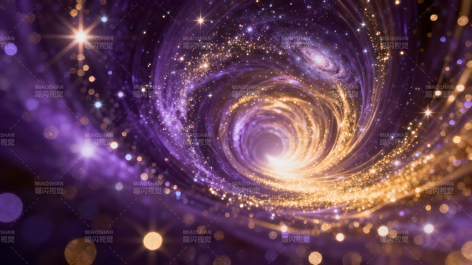 宇宙星云旋涡光芒闪烁图片