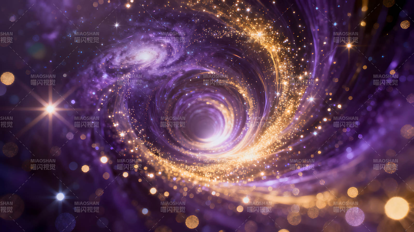 宇宙星空漩涡般的光影图片