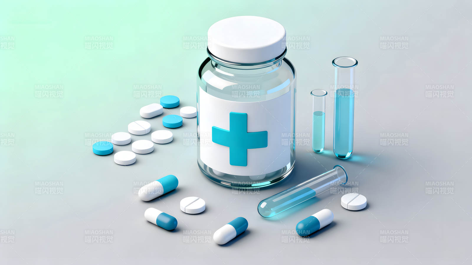 医药医疗保健药品实验药品元素图片