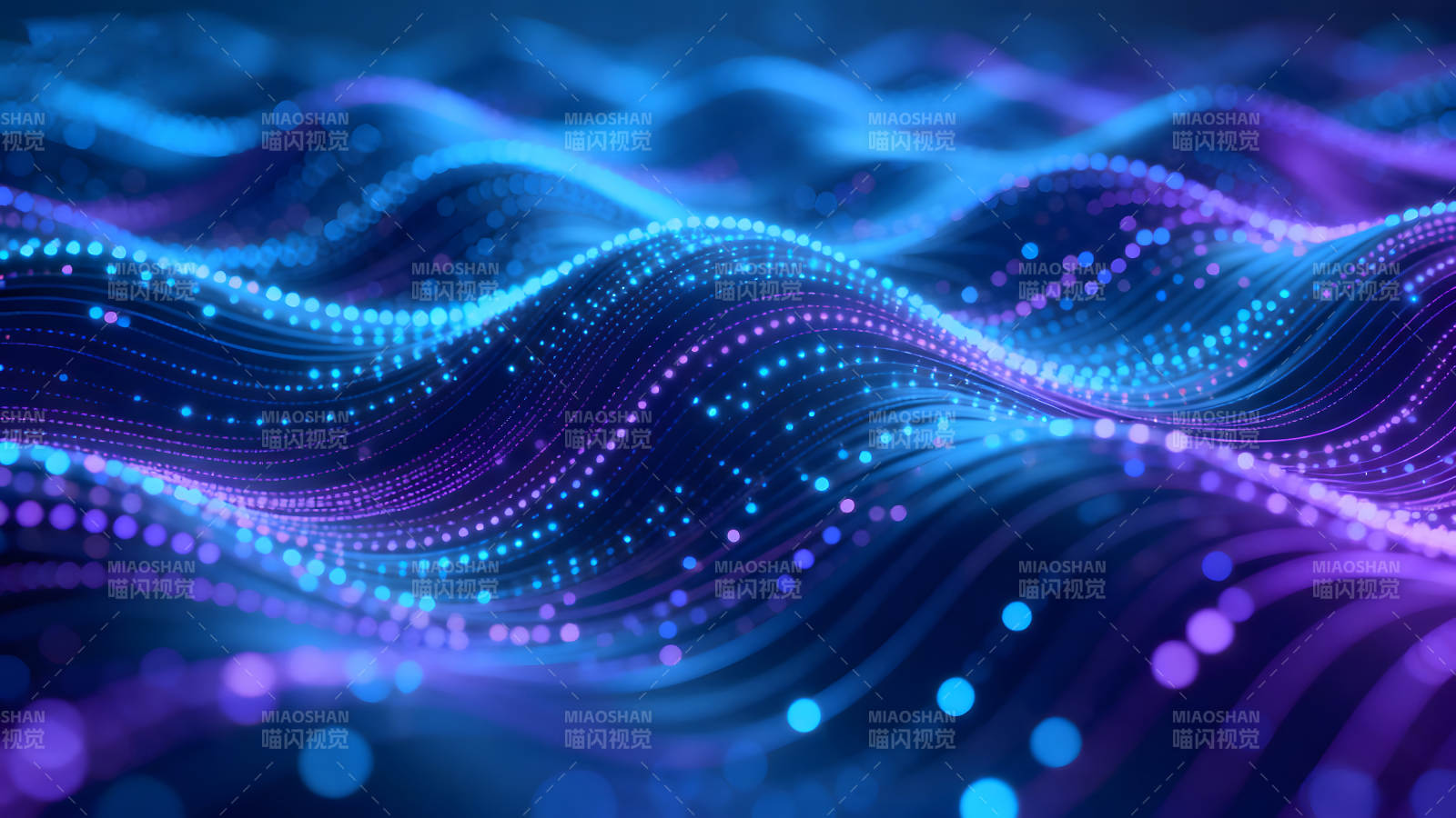 抽象蓝色光点流动效果图图片