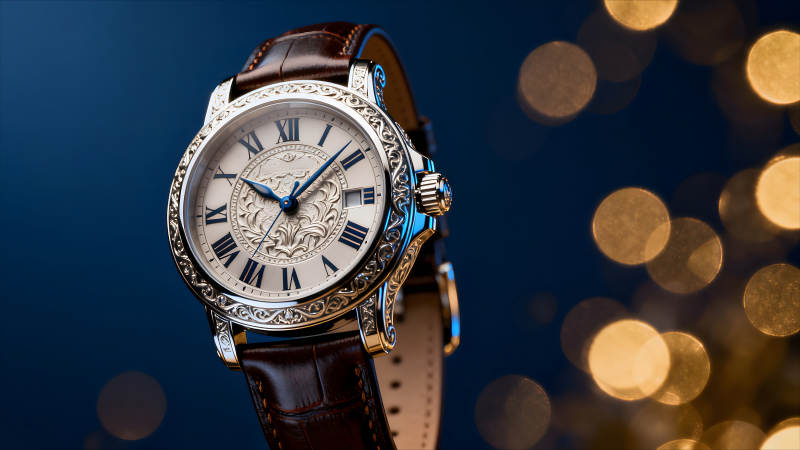 精美腕表特写细节质感十足图片