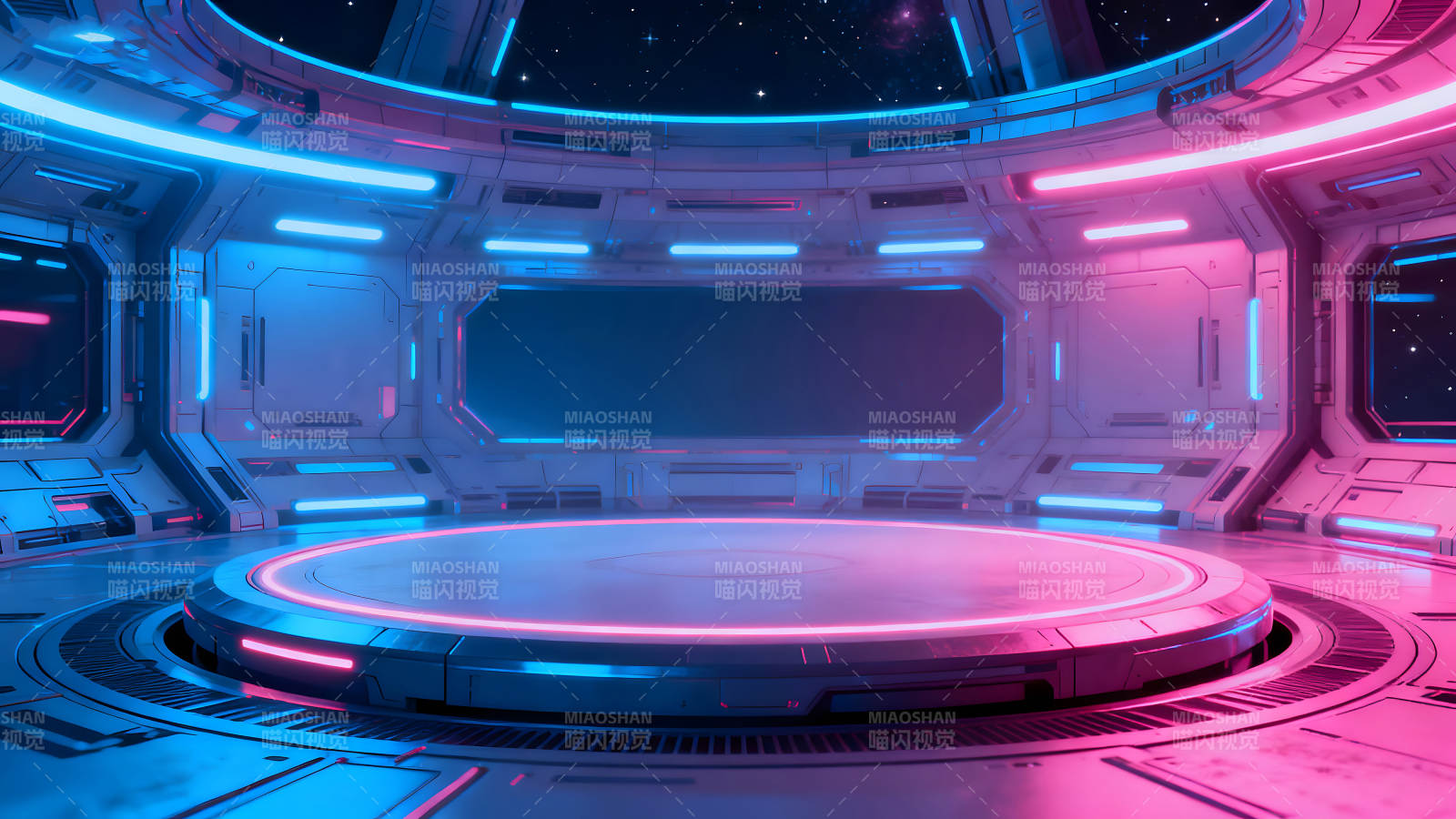 未来科技太空舱场景呈现图片