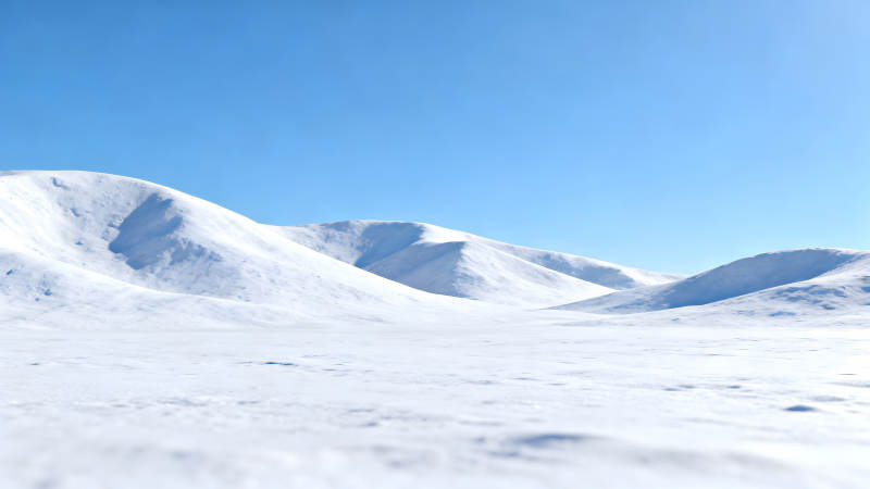 雪山蓝天壮丽景色冰雪覆盖纯洁无瑕图片