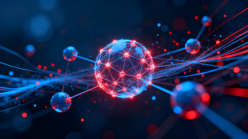 抽象科技感粒子球体图像图片