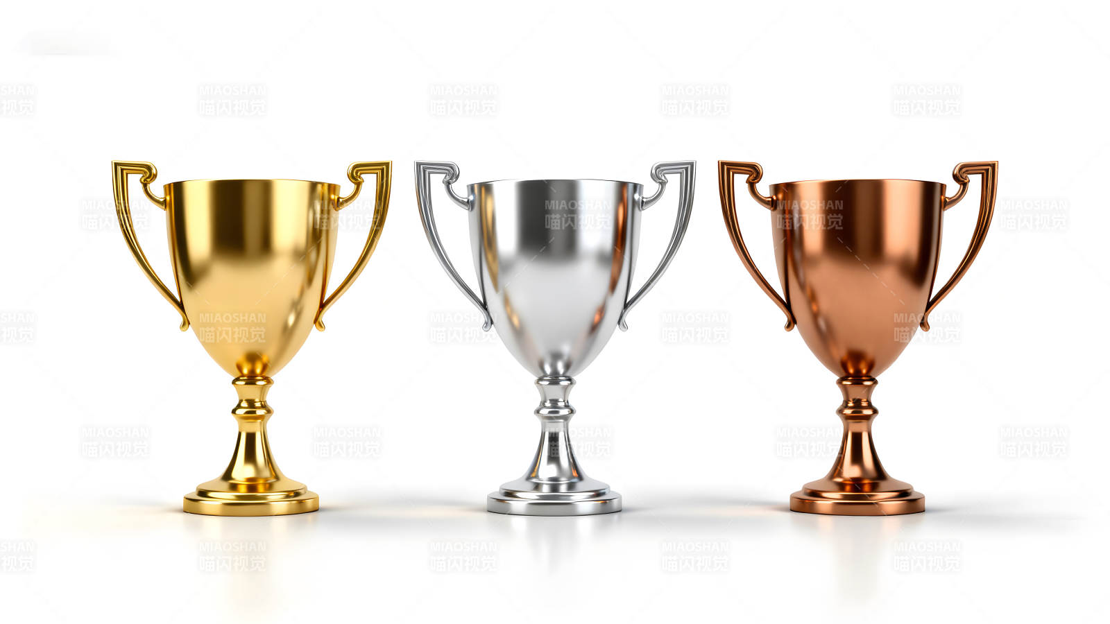 金银铜奖杯展示图片