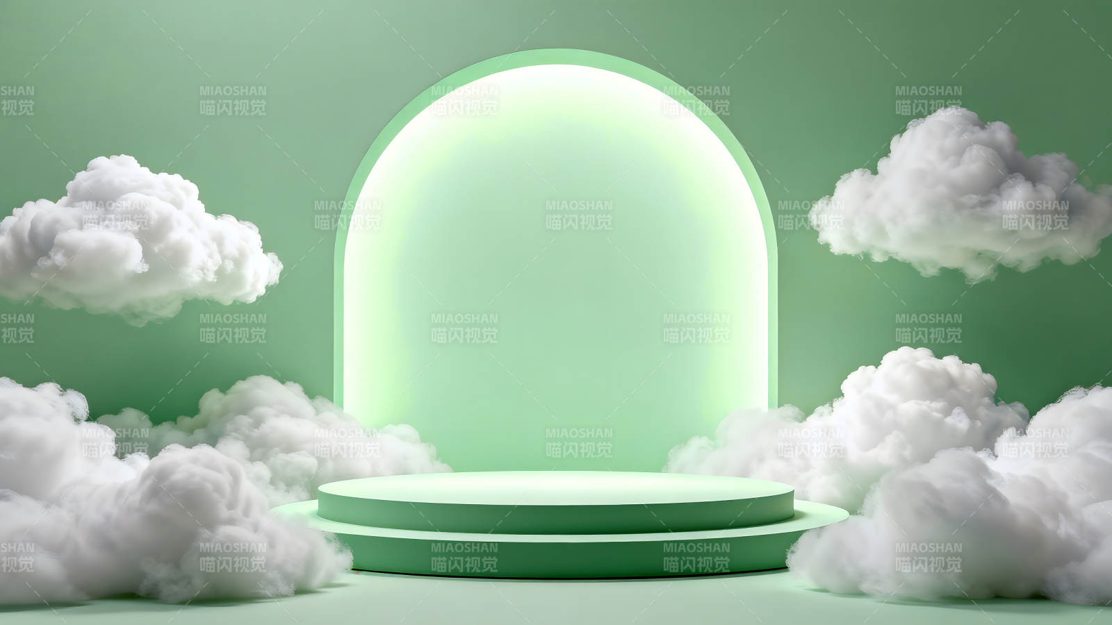 梦幻舞台背景云雾环绕图片