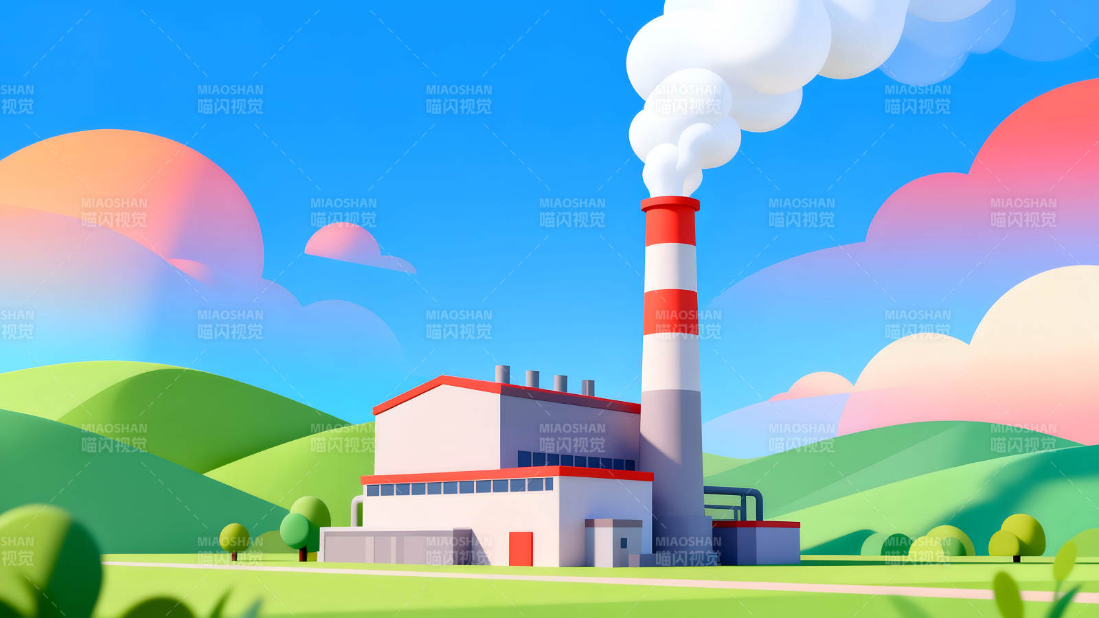 工厂排放污染环境图片