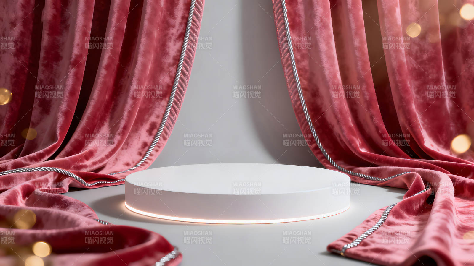 舞台背景与展示台简约优雅图片