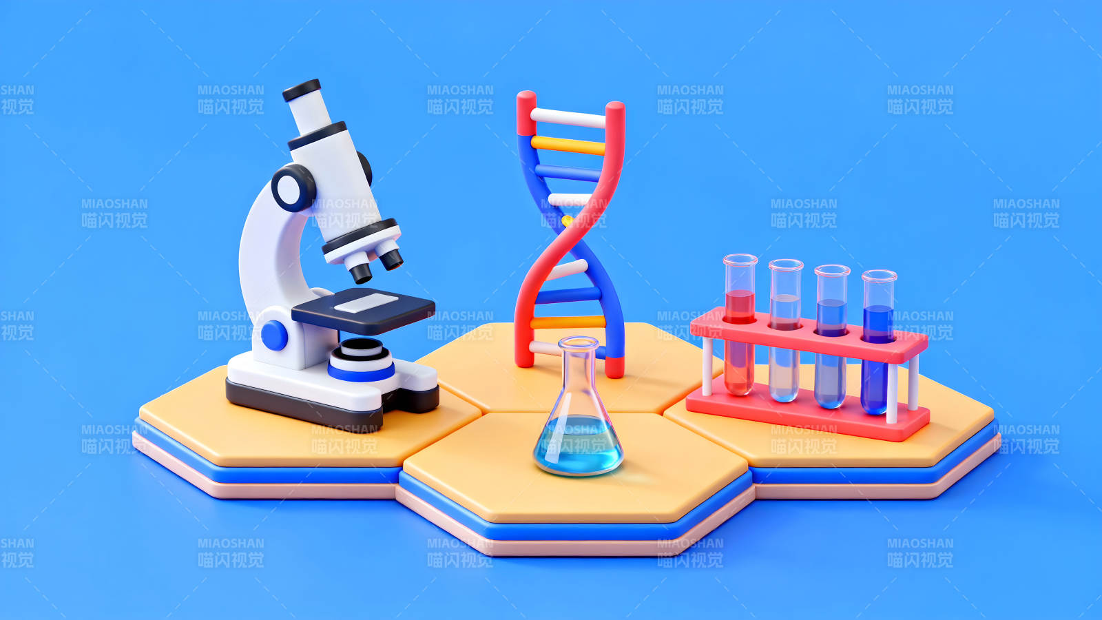 科学实验室的卡通元素图片