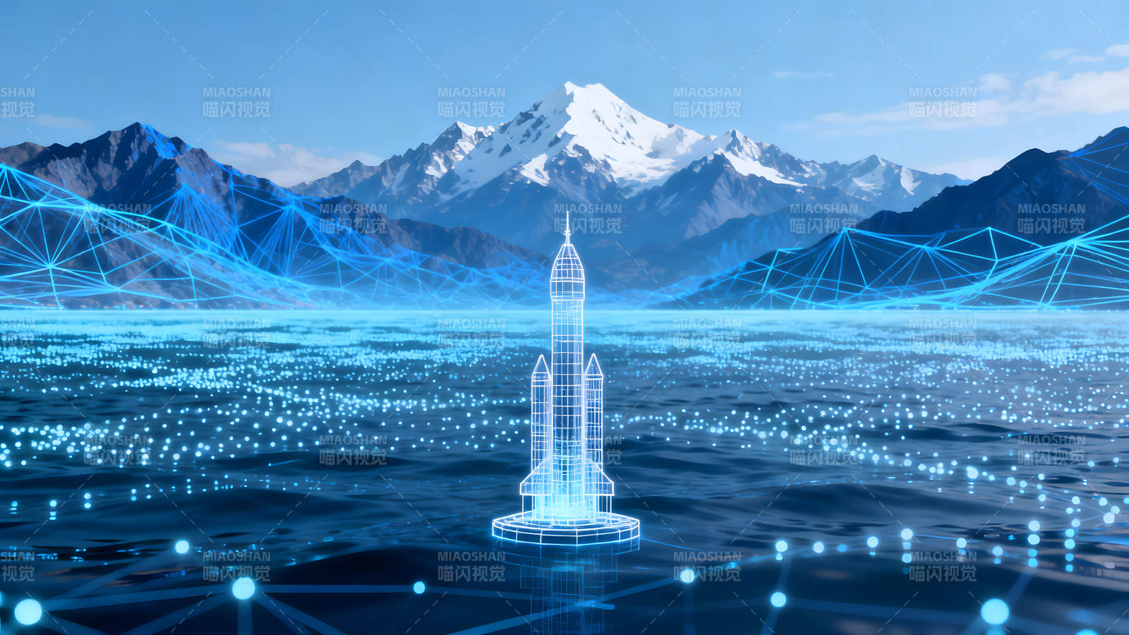 太空科技与自然景观的结合图片