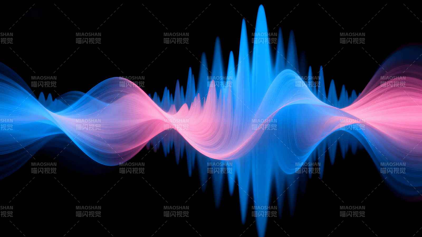 粉蓝色波浪线条艺术图片