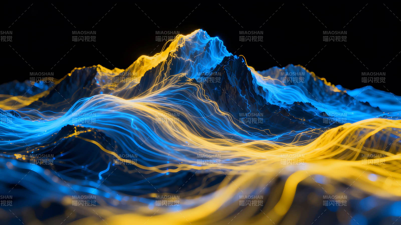 抽象山脉流光溢彩图片