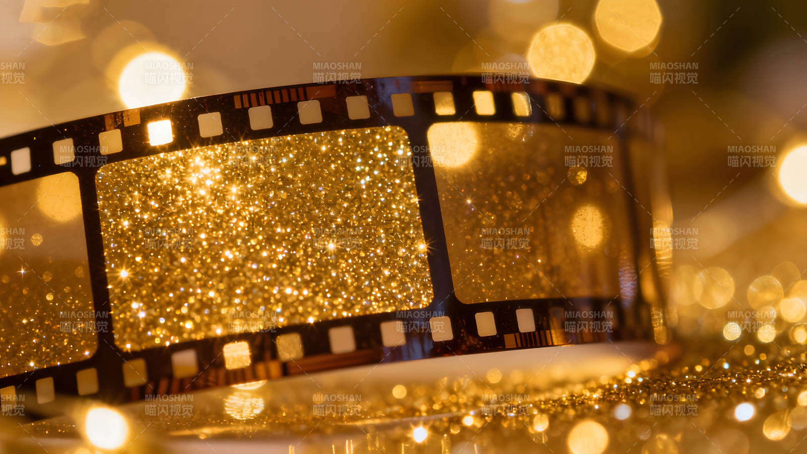 金色胶卷闪耀着光芒图片