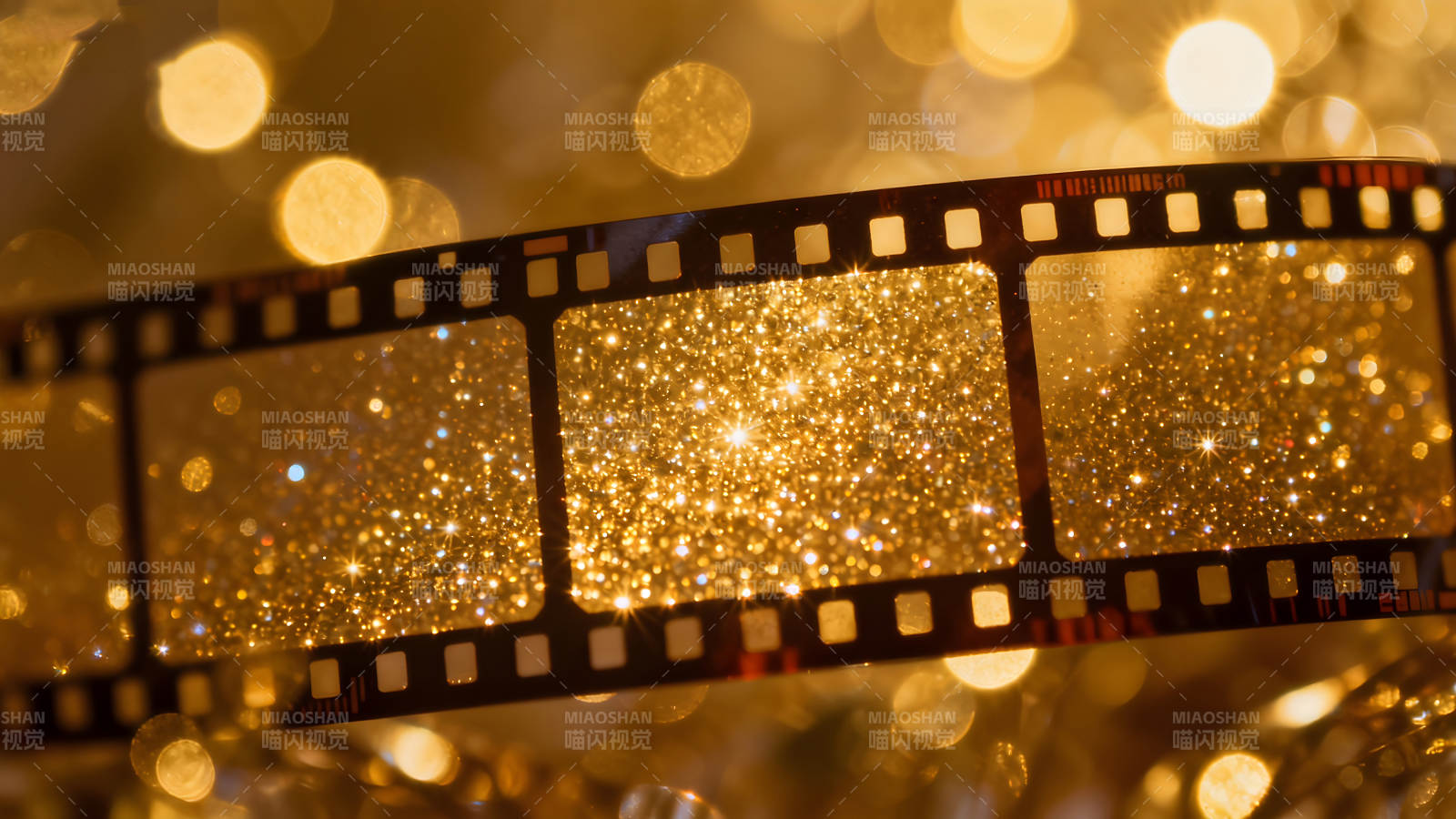 胶片闪耀金色光芒图片